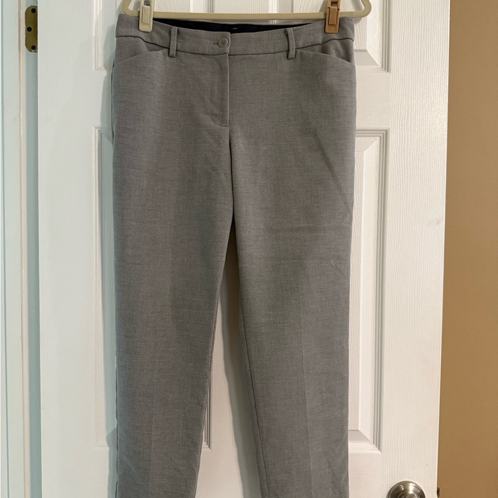 Talbots Gray Hampshire Ankle Pants with Modern Fit